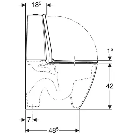 Ifø Spira Art 2.0, gulvstående toilet, turboflush, skjult s-lås - afhentning