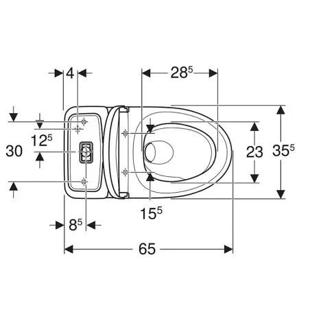 Ifø Spira Art 2.0, gulvstående toilet, turboflush, skjult s-lås - afhentning