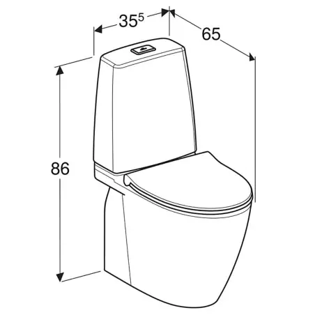 Ifø Spira Art 2.0, gulvstående toilet, turboflush, skjult s-lås - afhentning