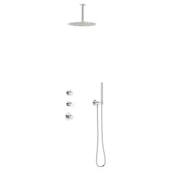 Damixa Iris XS2 brusesæt, til indbygning, krom