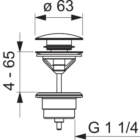 Oras push-up bundventil - børstet bronze