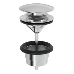 Oras push-up bundventil - børstet stål