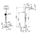 Oras Aurelia rain brusesystem, vandbesparende, børstet bronze