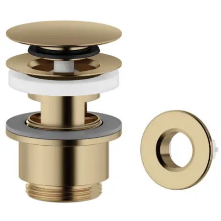 Damixa Silhouet bundventil med overløb - Klik-funktion - Børstet bronze