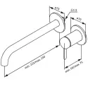 Damixa Iris indbygningsarmatur (250 mm) - Børstet bronze