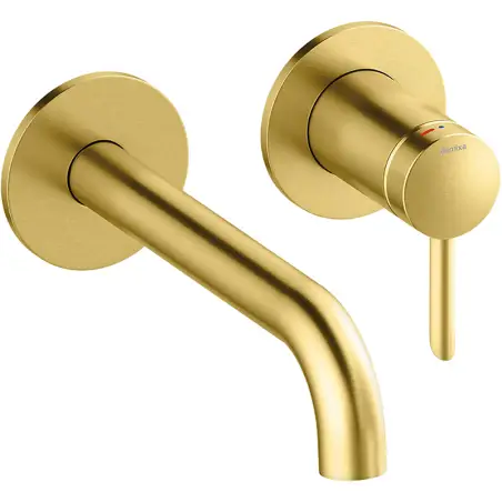 Damixa Iris indbygningsarmatur (180 mm) - Børstet messing