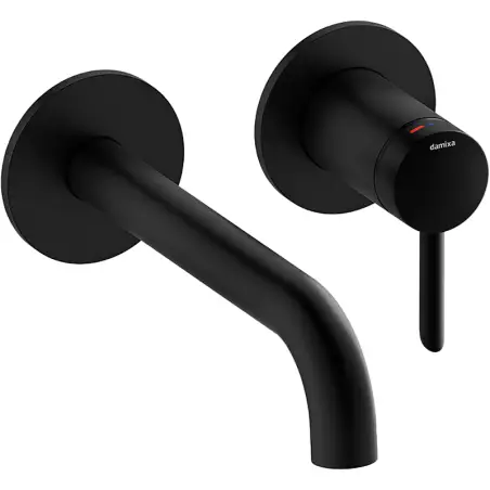 Damixa Iris indbygningsarmatur (180 mm) - Mat sort