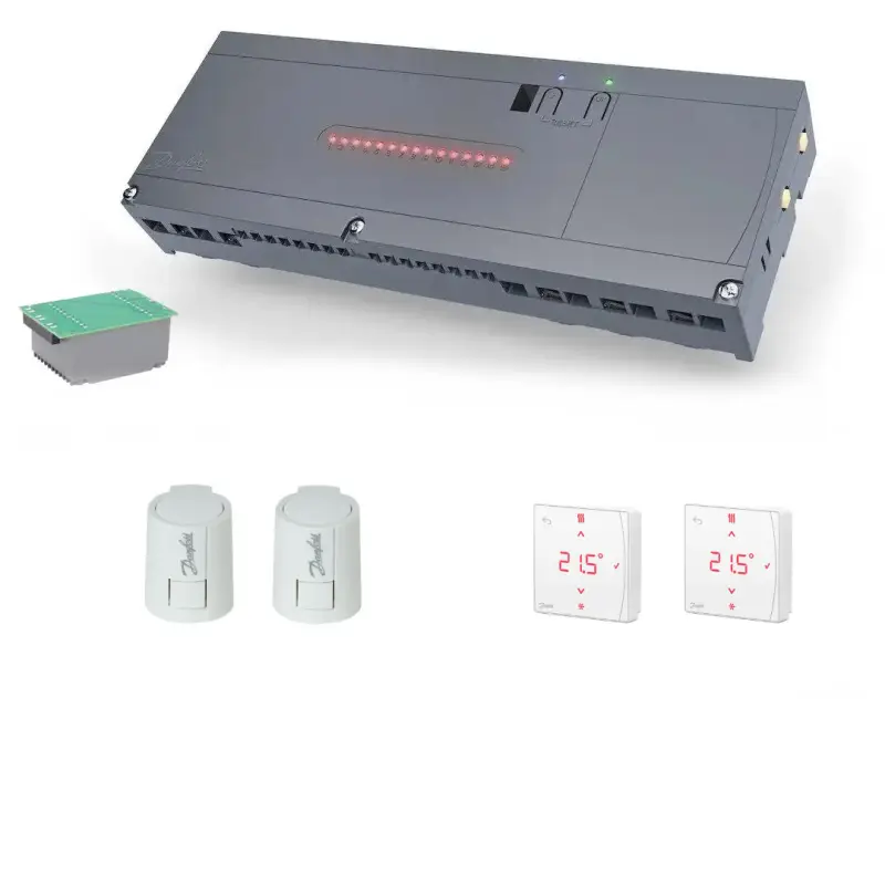Danfoss Icon 2, 24V basic trådløs gulvvarme – universal, 2 kredse Ingen IR sensor
