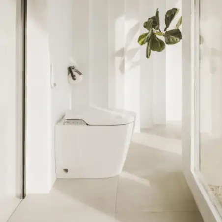Inkl. montering, Roca Inspira douchetoilet, m/ integreret cisterne, hvid