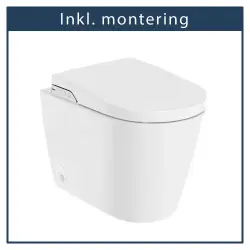 Inkl. montering, Roca Inspira douchetoilet, m/ integreret cisterne, hvid
