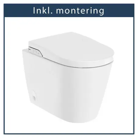 Inkl. montering, Roca Inspira douchetoilet, m/ integreret cisterne, hvid