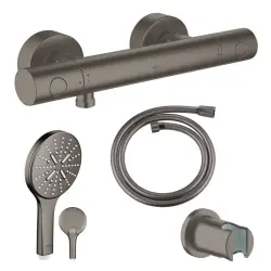 Grohe Grohtherm termostatarmatur i børstet hard graphite (gunmetal)