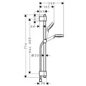 Hansgrohe crometta Vario brusesæt 72 cm, krom/hvid