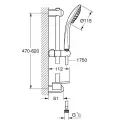 Grohe Euphoria Duo 110 brusesæt, Eco, krom