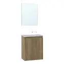 Nortiq Pisa baderumsmøbel m/låge og spejl, 40 cm, Halifax eg