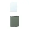 Nortiq Pisa baderumsmøbel m/låge og spejl, 40 cm, Støvet grøn