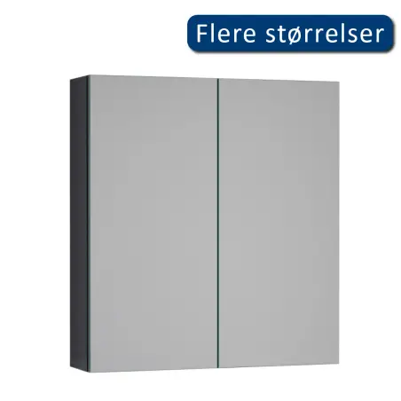 Nortiq Brazil spejlskab, 60 cm, Mat sort