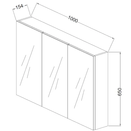 Nortiq Brazil spejlskab, 100 cm, Halifax eg