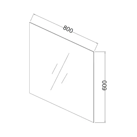 Nortiq Brazil almindeligt spejl, 80 cm
