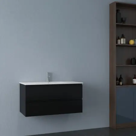 Nortiq Brazil møbelpakke m/skuffer, 100 cm, Mat sort