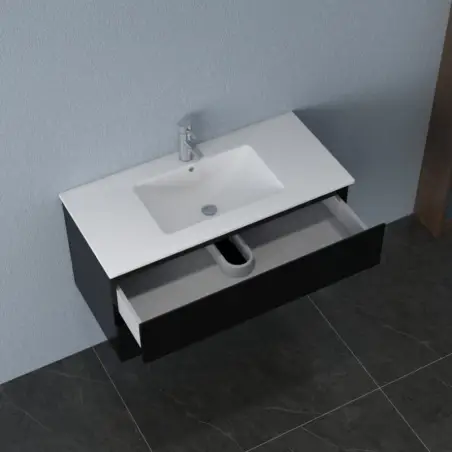 Nortiq Brazil møbelpakke m/skuffer, 100 cm, Mat sort