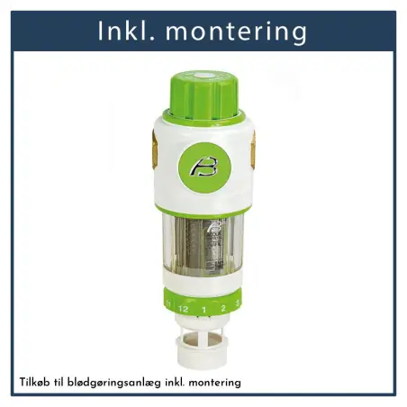 Tilkøb til Aqua danmark blødgøringsanlæg med montering