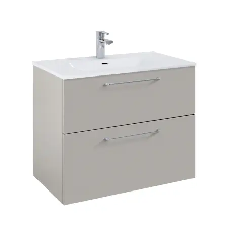 Mirall Hue 3 møbelpakke 80x45 cm, med skuffer, valgfrit greb, Fjordgrøn