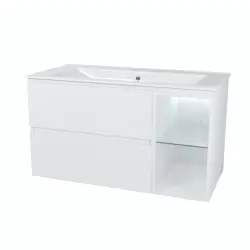 Nortiq Oscar møbelpakke m/skuffer, 100 cm, Højglans hvid