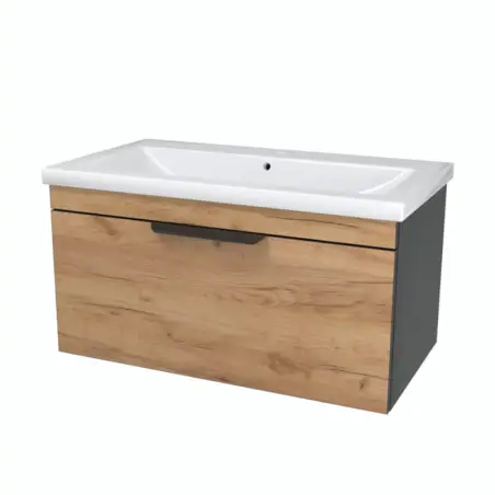 Nortiq Catalonia møbel m/skuffer, 80 cm, Gylden eg