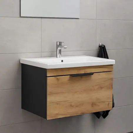 Nortiq Catalonia møbel m/skuffer, 80 cm, Gylden eg