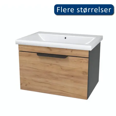 Nortiq Catalonia møbel m/skuffer, 60 cm, Gylden eg