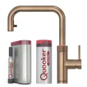 Quooker Flex Square Bruneret messing 5i1, inkl Combi+ beholder & Cube køler