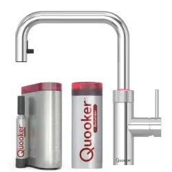 Quooker Flex Square Krom 5i1, inkl Pro3 beholder & Cube køler