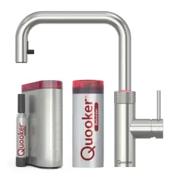 Quooker Flex Square Rustfrit stål 5i1, inkl Pro3 beholder & Cube køler
