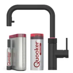 Quooker Flex Square Sort 5i1, inkl Pro3 beholder & Cube køler