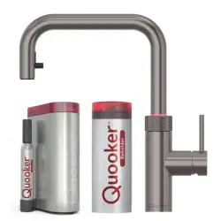Quooker Flex Square Gun Metal 5i1, inkl Pro3 beholder & Cube køler