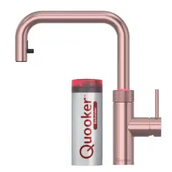 Quooker Flex Square Rose Kobber 3i1, inkl Pro3 beholder