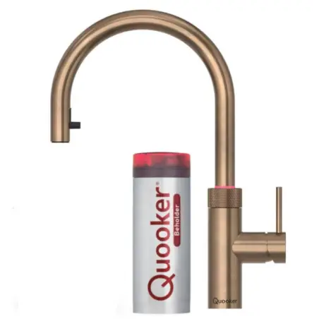 Quooker Flex Round Bruneret messing 3i1, inkl Pro3 beholder