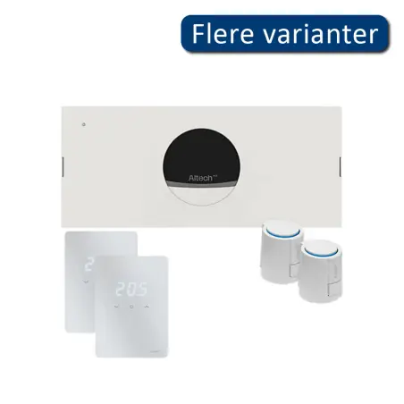 Altech Pro, komplet trådløs gulvvarmestyring - til 2 kredse