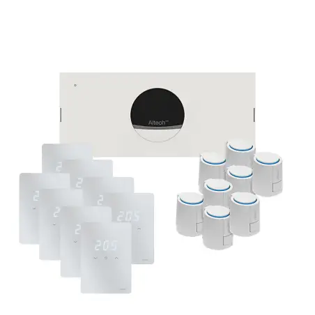Altech Pro, komplet trådløs gulvvarmestyring - til 8 kredse