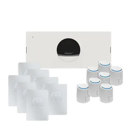 Altech Pro, komplet trådløs gulvvarmestyring - til 7 kredse