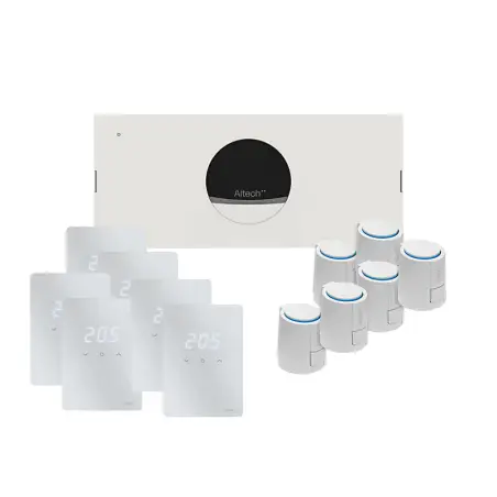 Altech Pro, komplet trådløs gulvvarmestyring - til 6 kredse