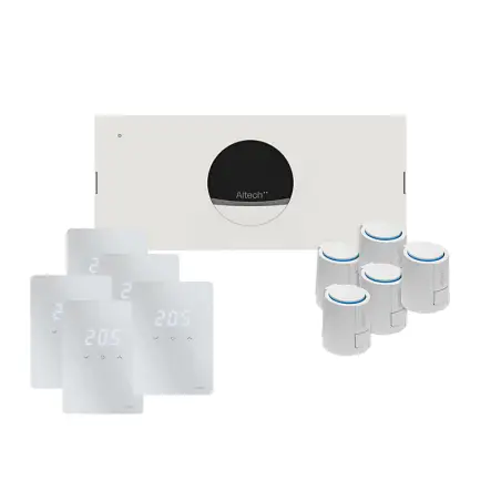 Altech Pro, komplet trådløs gulvvarmestyring - til 5 kredse