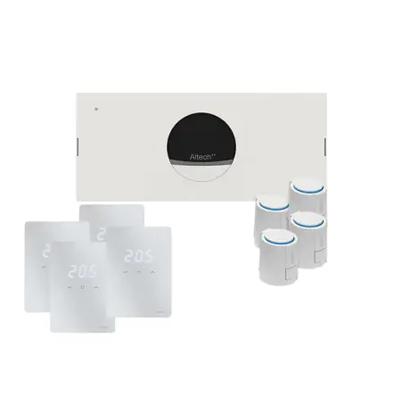 Altech Pro, komplet trådløs gulvvarmestyring - til 4 kredse