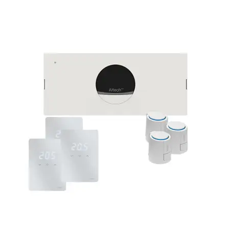 Altech Pro, komplet trådløs gulvvarmestyring - til 3 kredse