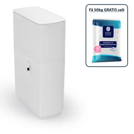 Aqua Danmark Slim SOFT 9, blødgøringsanlæg, inkl 50 kg salt, 1-5 personer