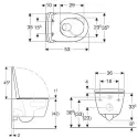 Geberit Icon væghængt toilet, inkl. sæde med Quick release & softclose, mathvid