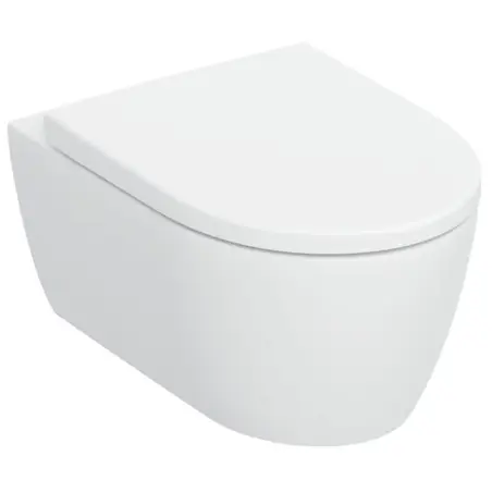 Geberit Icon væghængt toilet, inkl. sæde med Quick release & softclose, mathvid