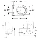 Geberit Icon kompakt hængeskål, inkl. sæde med Quick release & softclose, hvid
