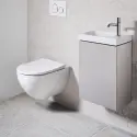 Geberit Acanto væghængt toilet, uden skyllekant, rengøringsvenlig, hvid